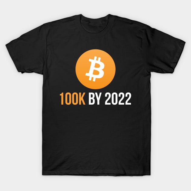 Bitcoin 100k by 2022 T-Shirt by Metal Works